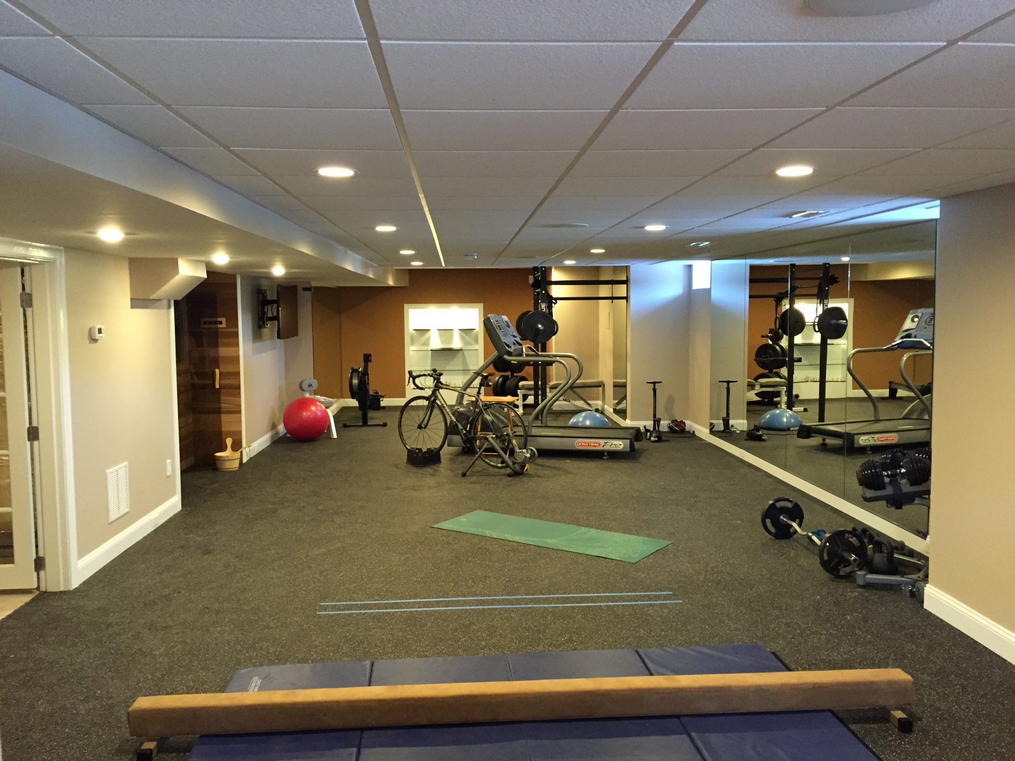 Basement Gym in Westford, MA