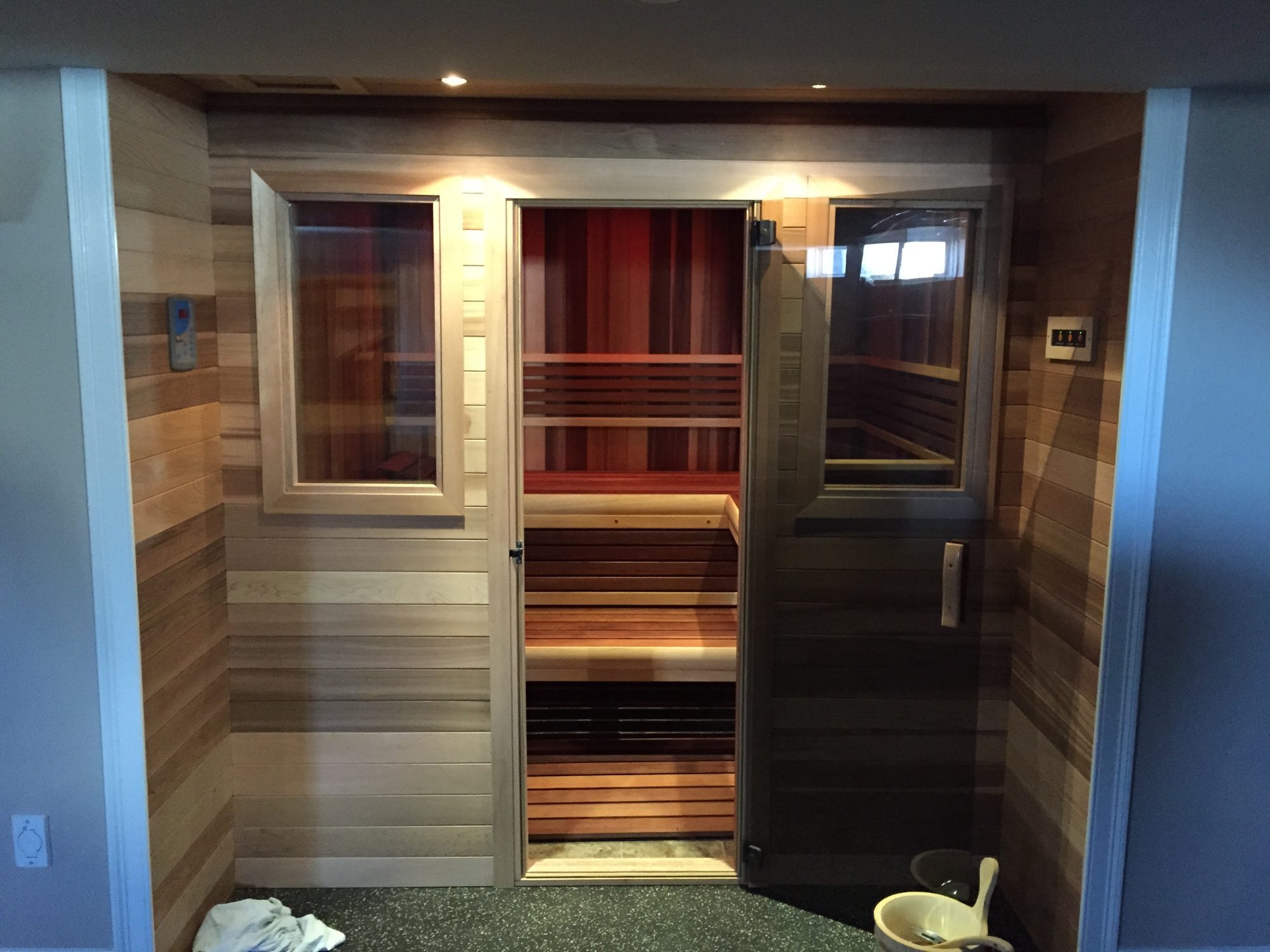 Basement Gym Sauna in Westford, MA